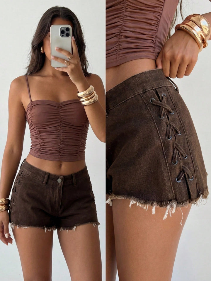 Pantaloni scurți SHEIN, negru