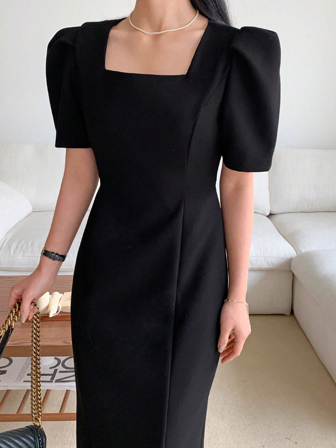 Rochie midi SHEIN, negru
