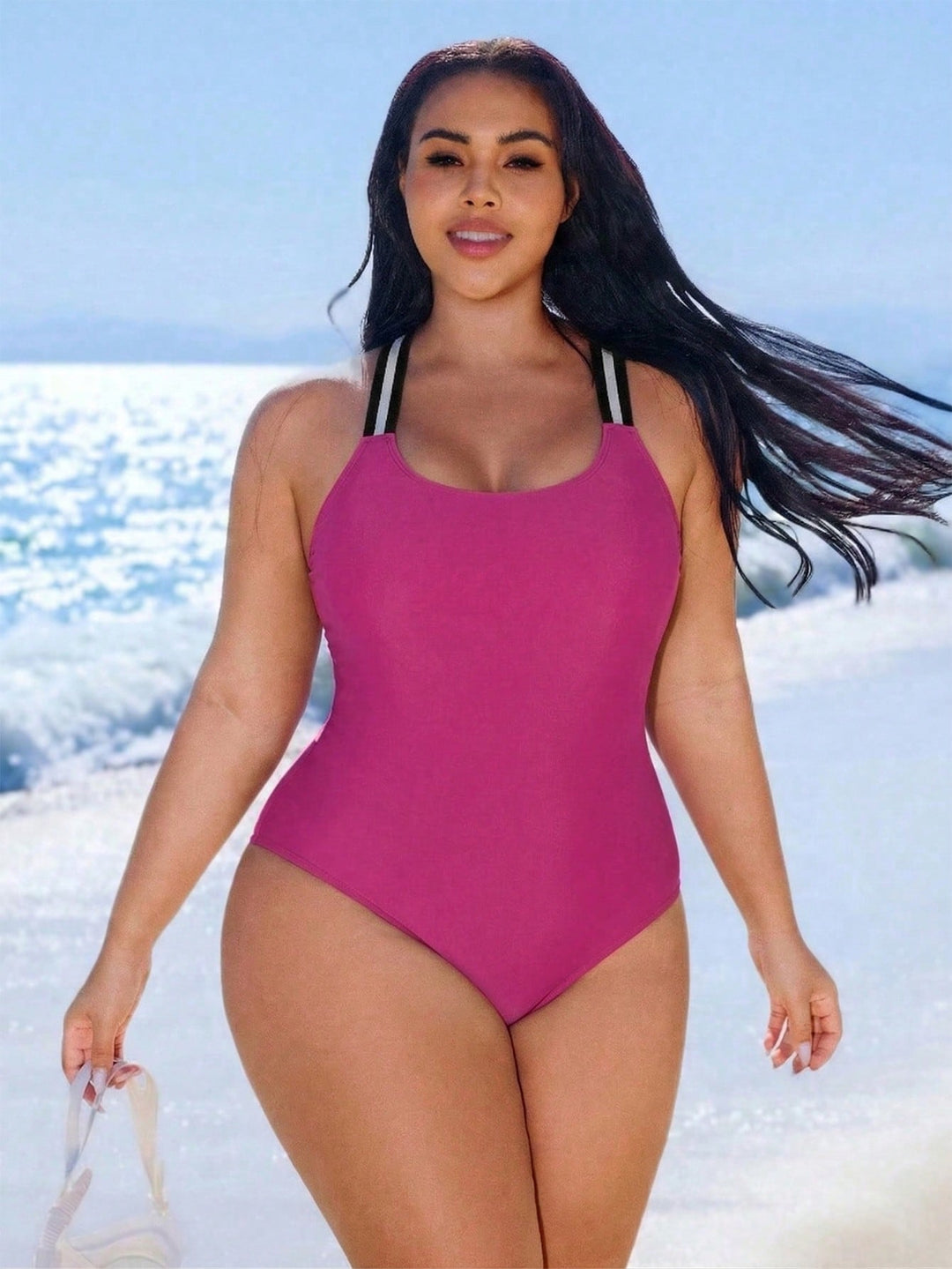 Costum de baie SHEIN, roz