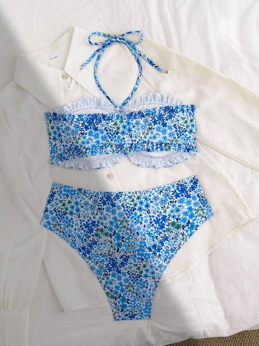 Costum de baie SHEIN, albastru
