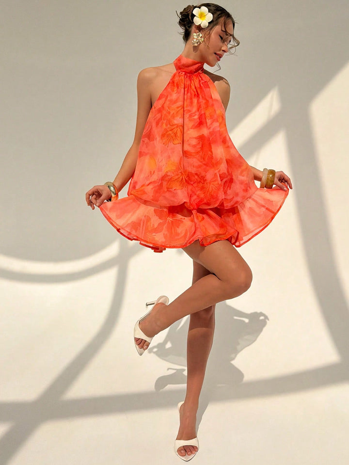 Rochie mini SHEIN, portocaliu