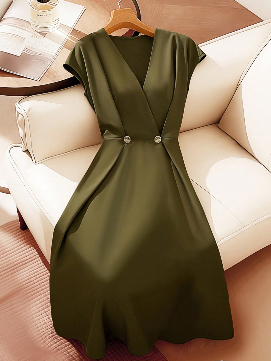 Rochie midi SHEIN, verde