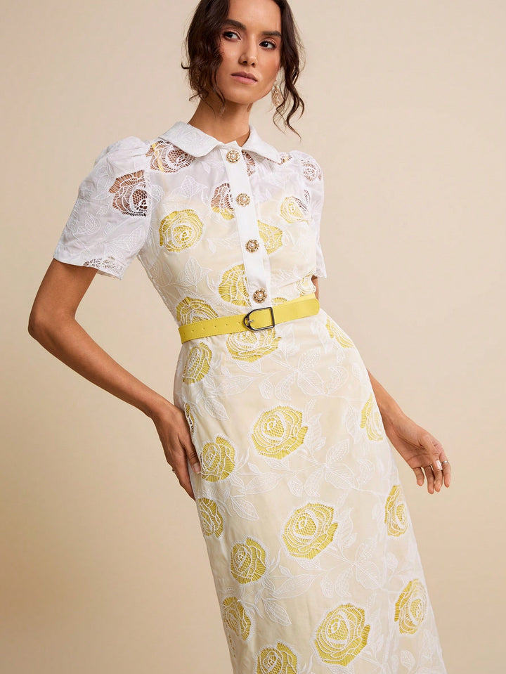 Rochie midi SHEIN, alb