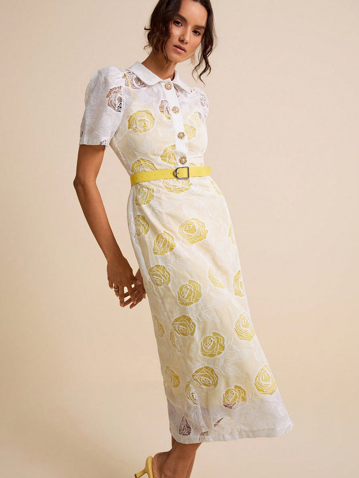 Rochie midi SHEIN, alb