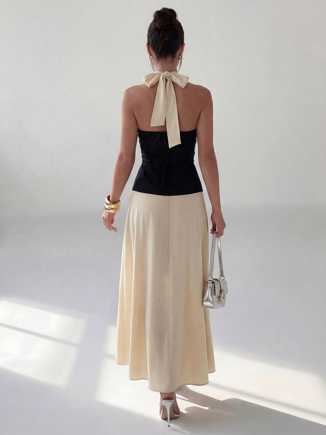 Rochie maxi SHEIN, bej