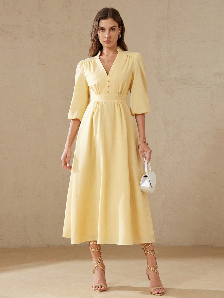 Rochie maxi SHEIN, galben