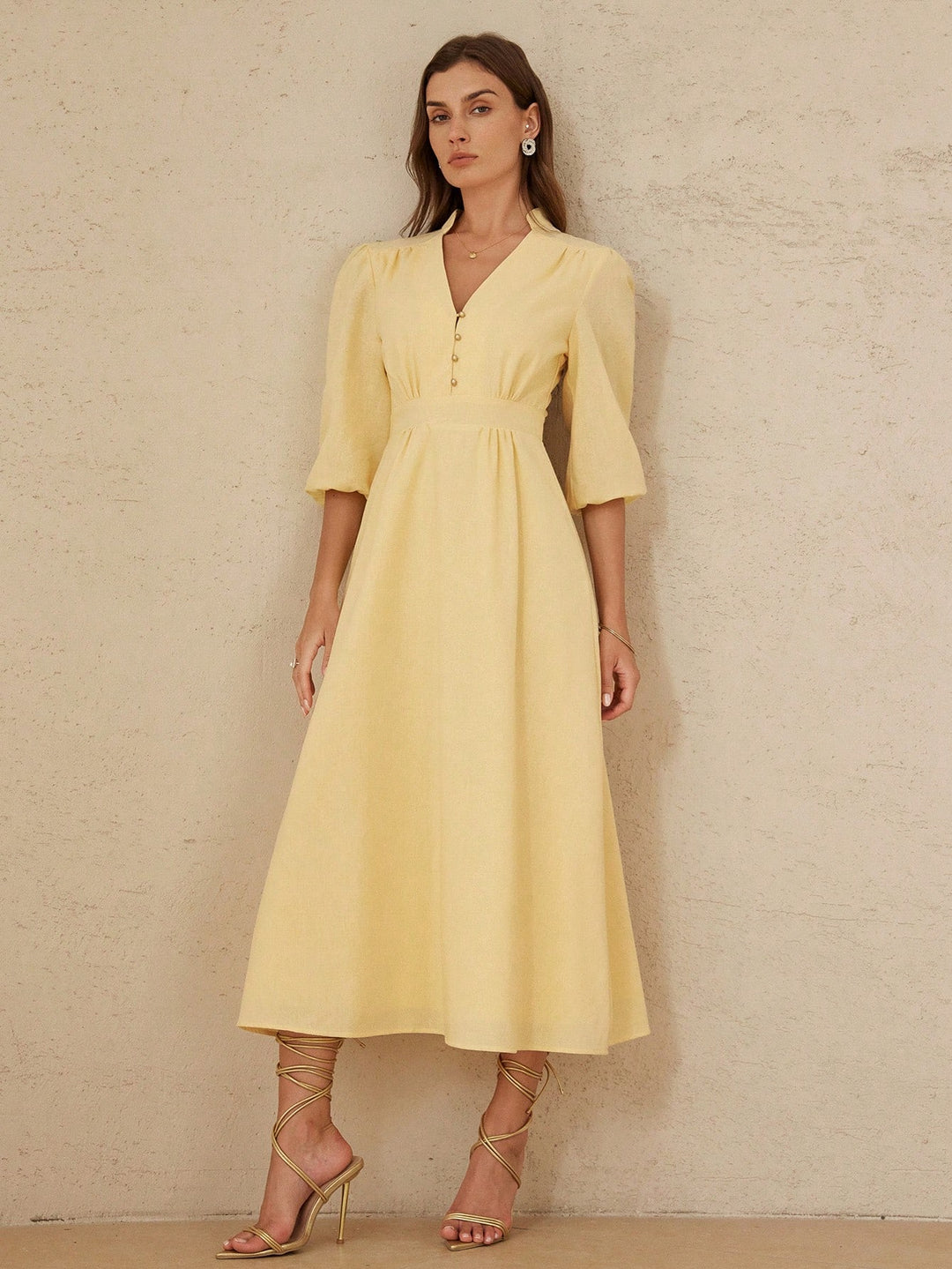 Rochie maxi SHEIN, galben