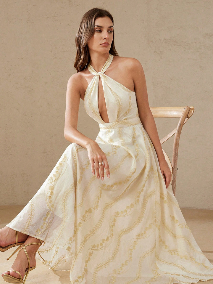 Rochie maxi SHEIN, bej