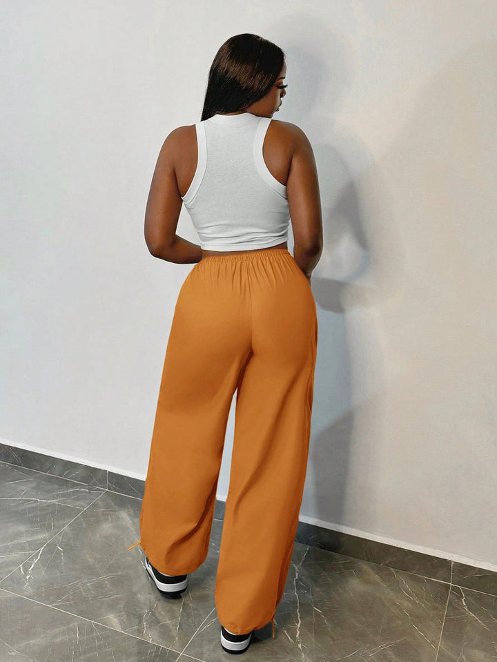 Pantaloni SHEIN, portocaliu