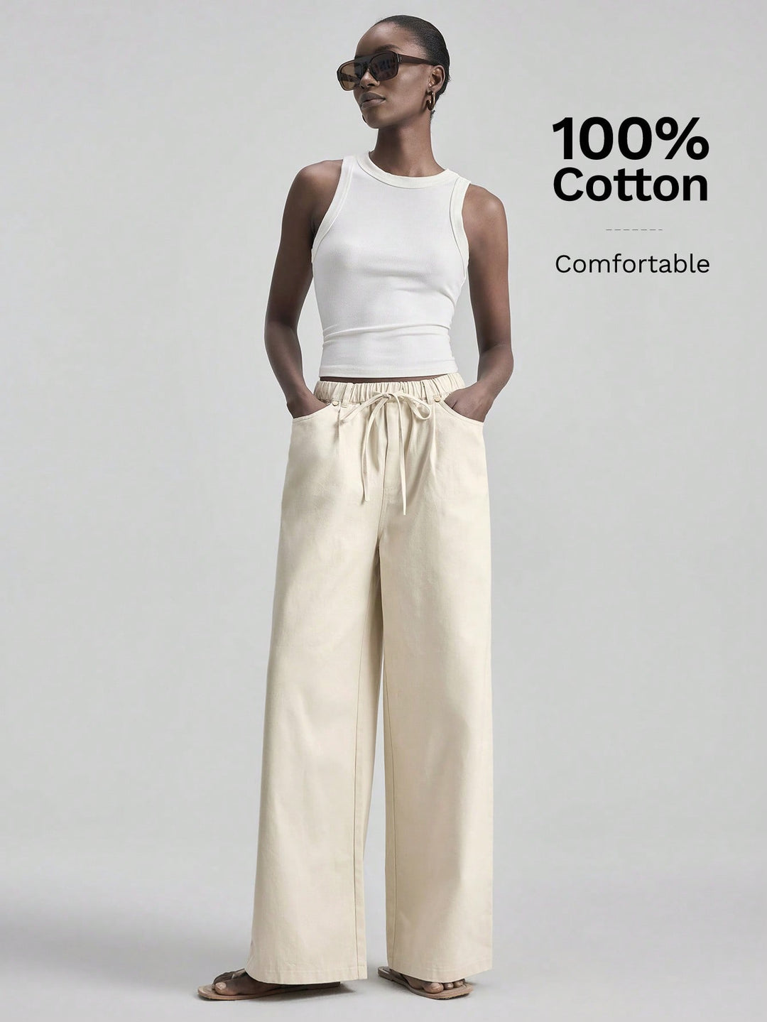 Pantaloni SHEIN, bej