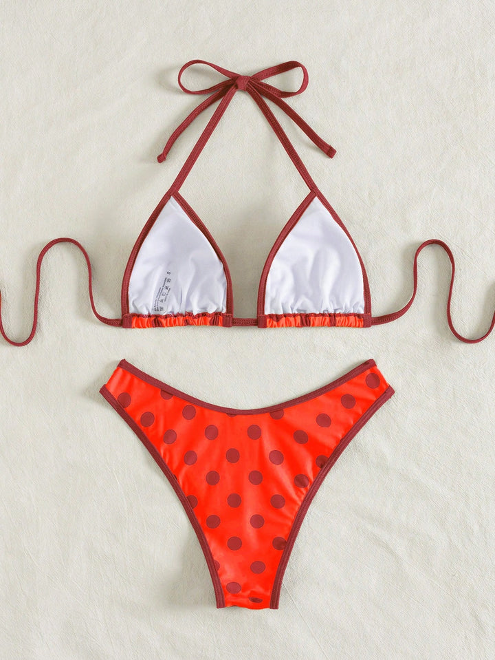 Set bikini SHEIN, portocaliu