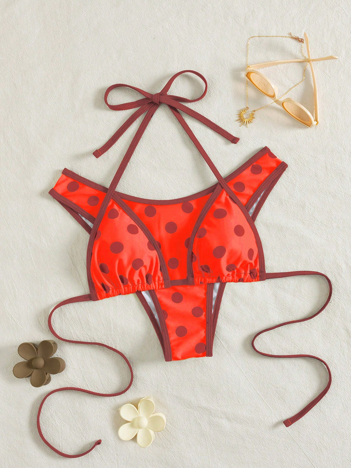 Set bikini SHEIN, portocaliu