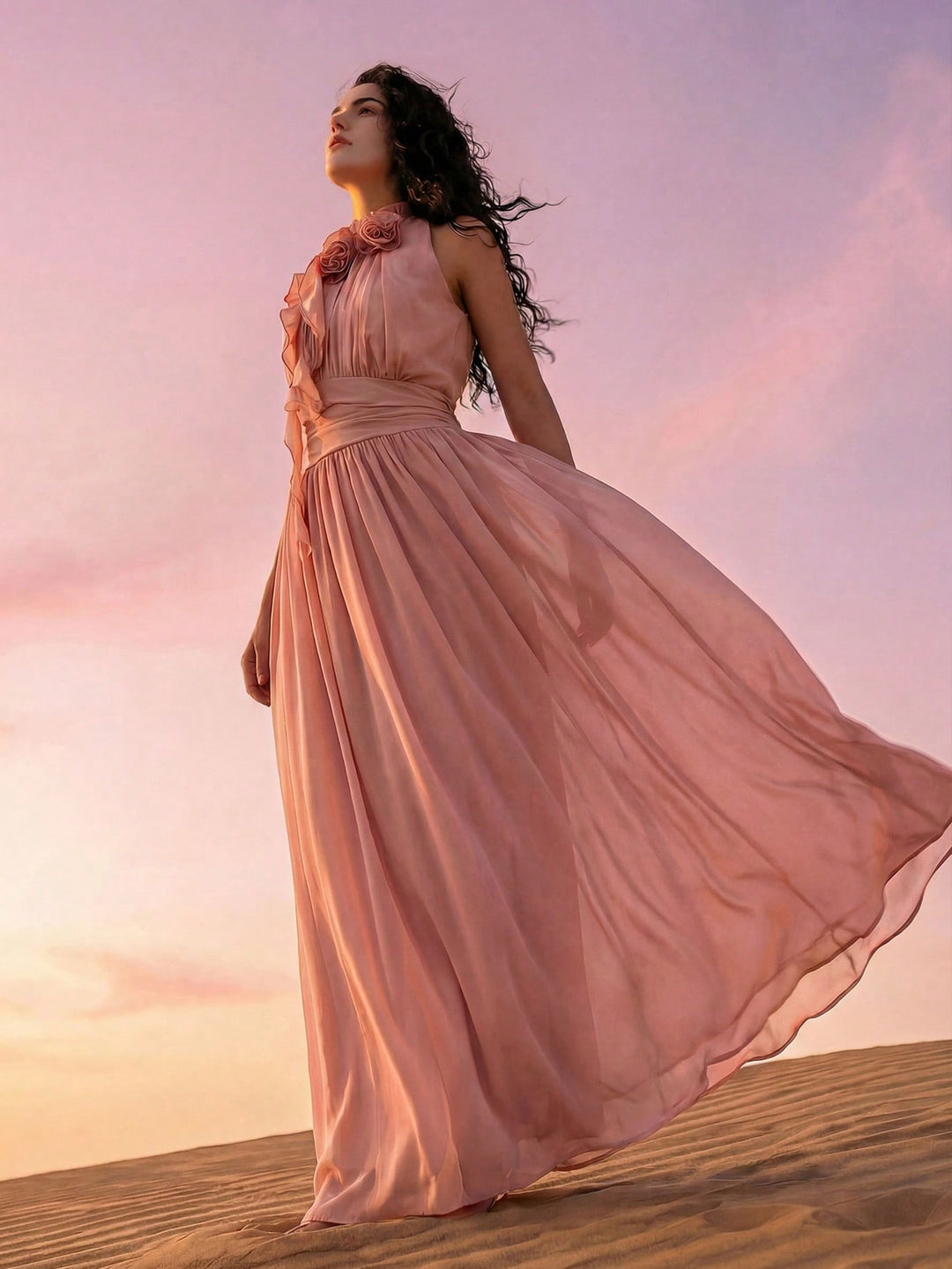 Rochie maxi SHEIN, roz