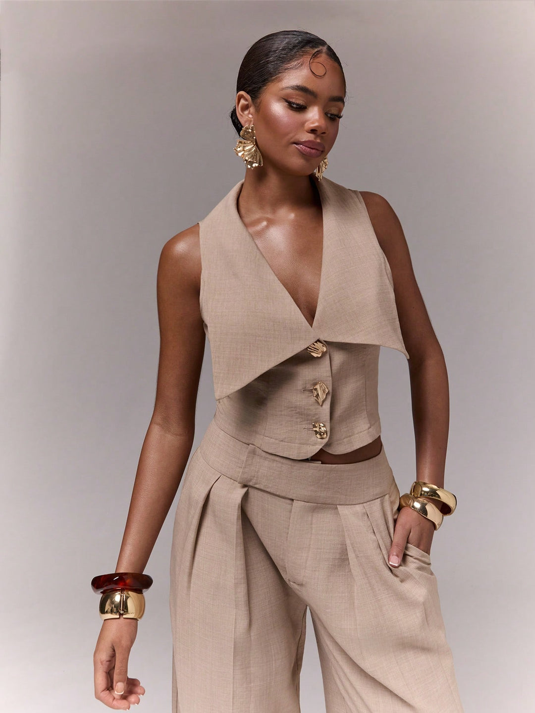Top SHEIN, bej