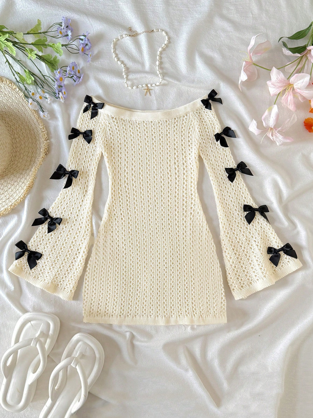 Rochie mini SHEIN, cream
