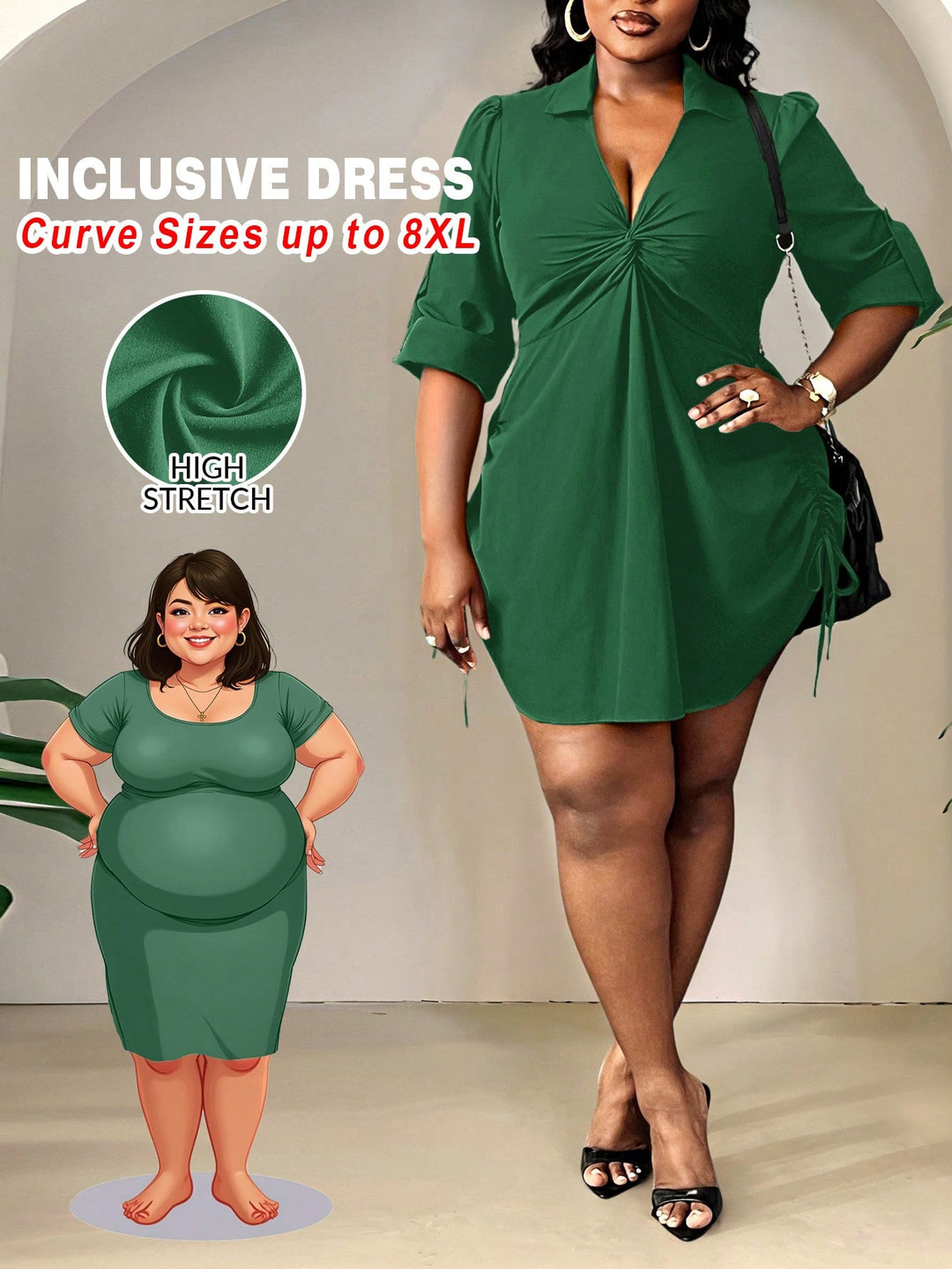 Rochie SHEIN, verde