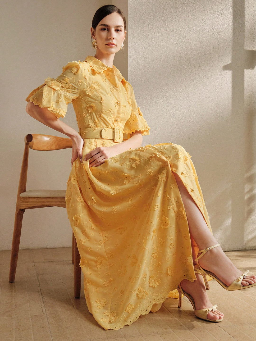 Rochie maxi SHEIN, galben