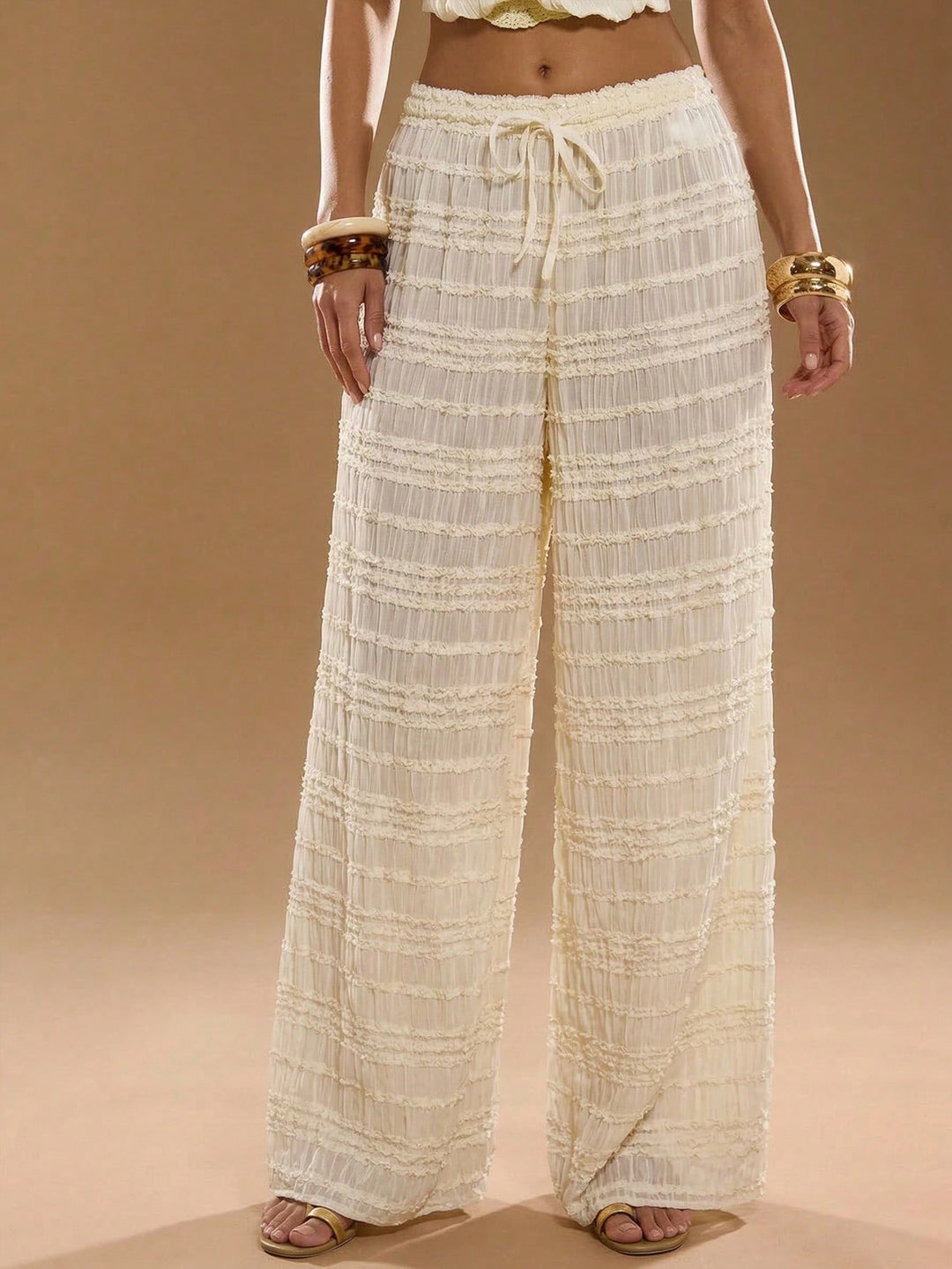 Pantaloni SHEIN, alb