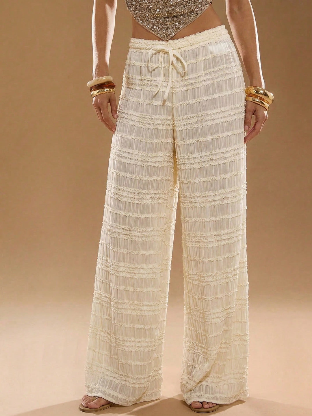 Pantaloni SHEIN, alb