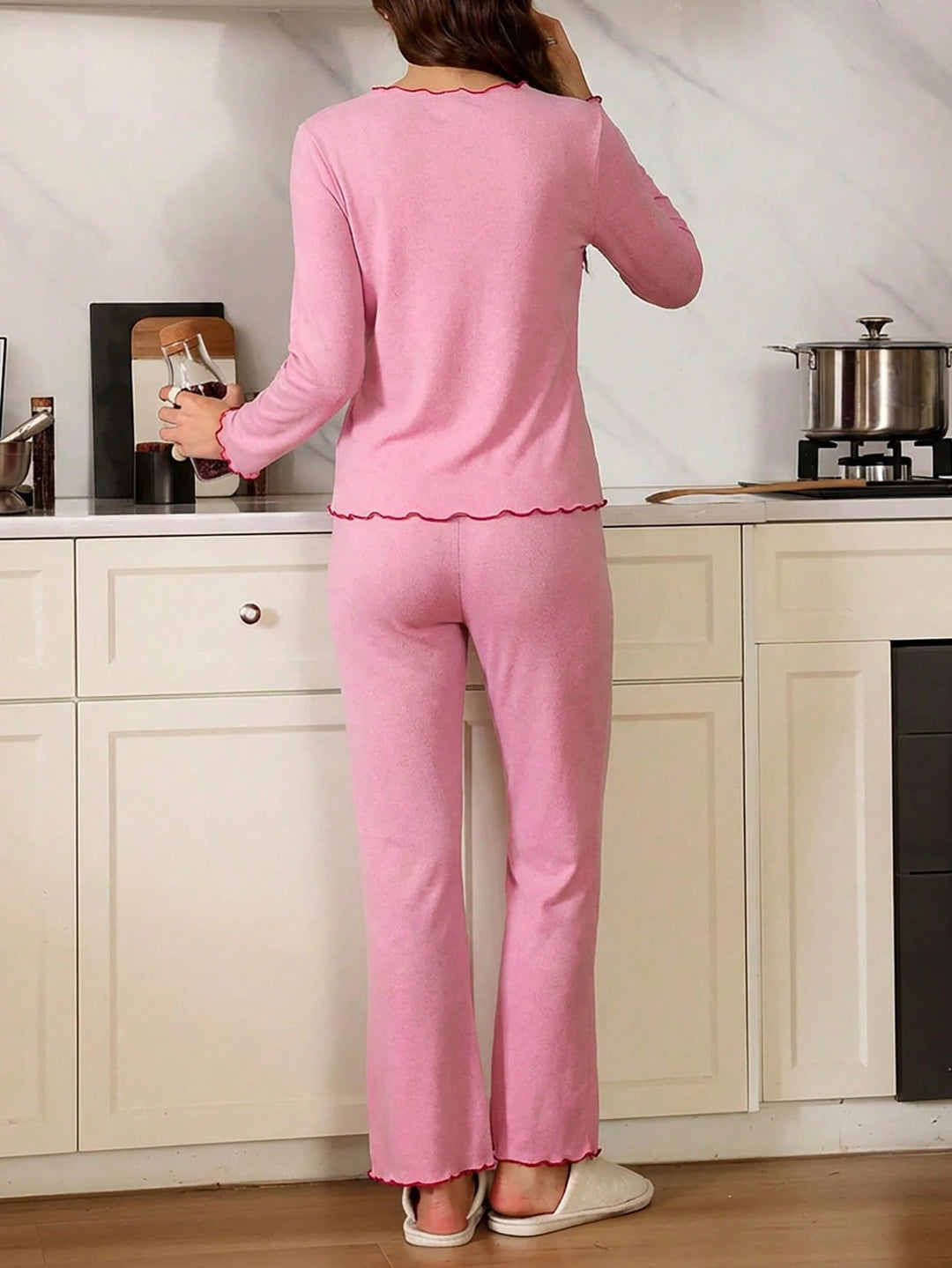 Compleu pijamale SHEIN, roz