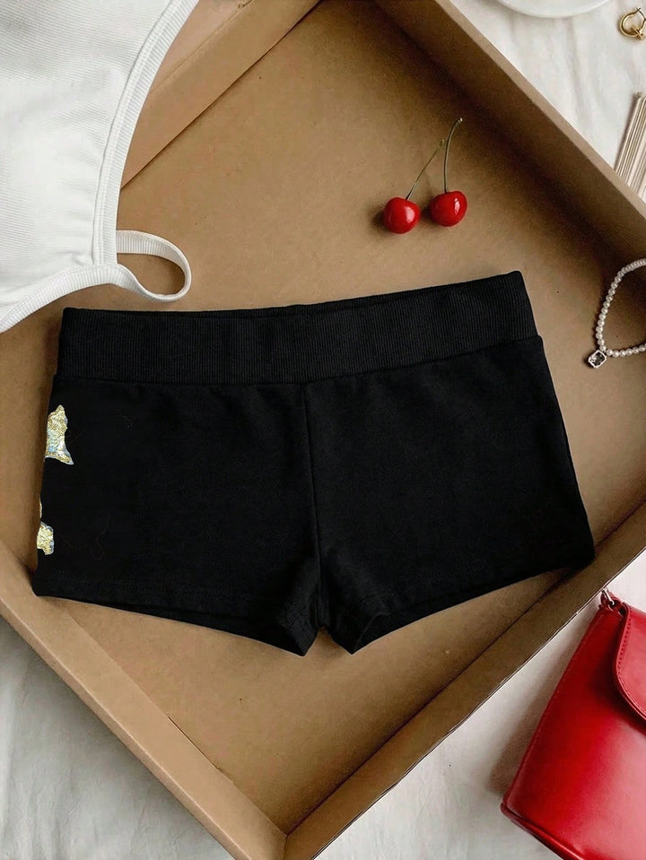 Pantaloni scurți SHEIN, negru