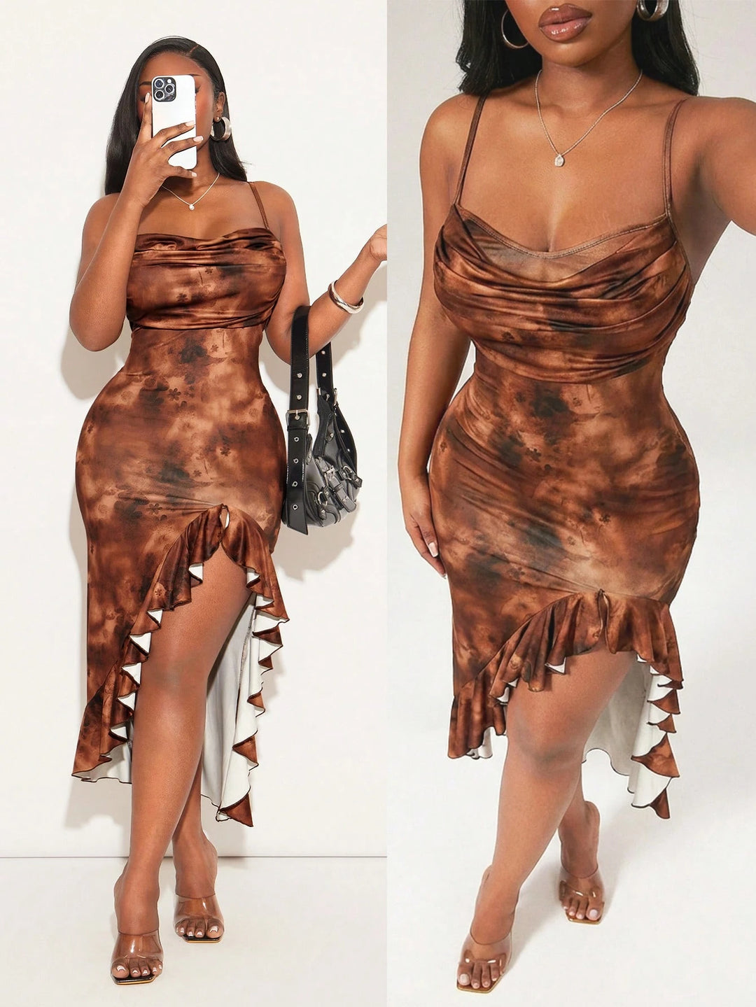 Rochie midi SHEIN, mix culori