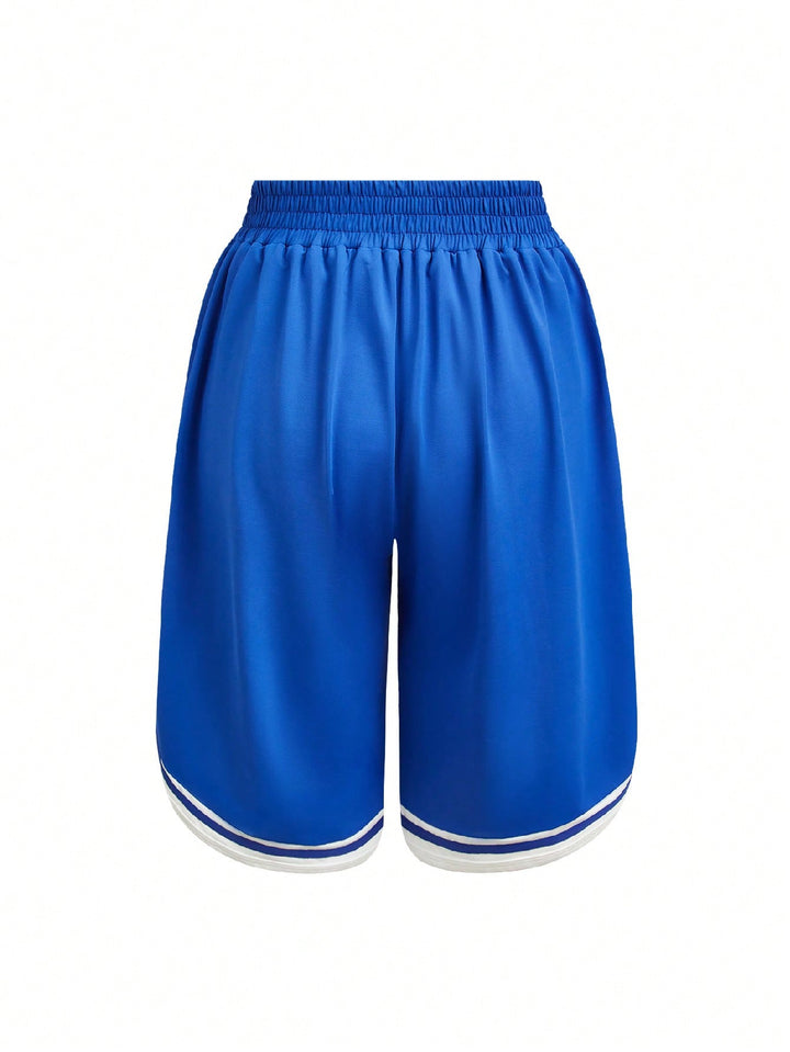 Pantaloni scurți SHEIN, albastru