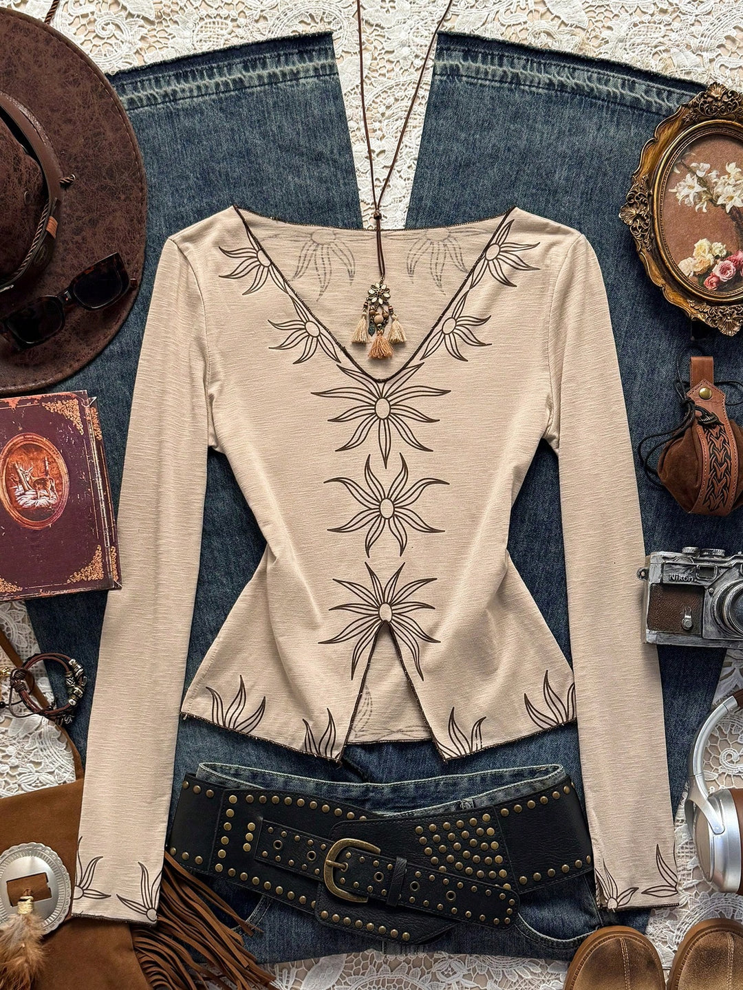 Top SHEIN, bej