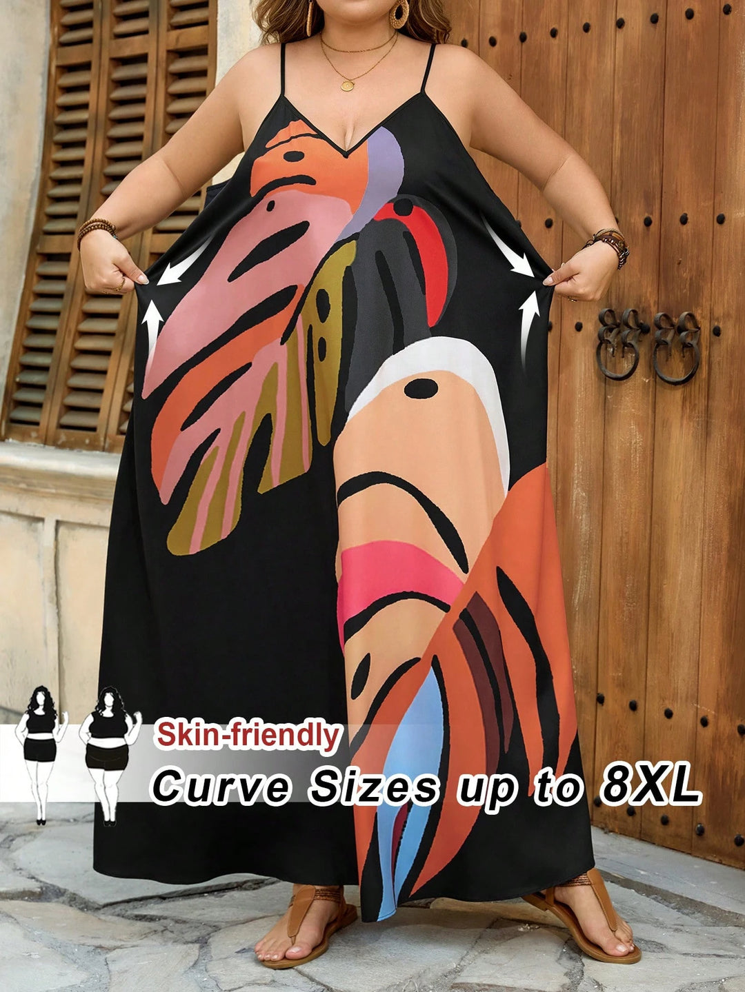 Rochie maxi SHEIN, mix culori