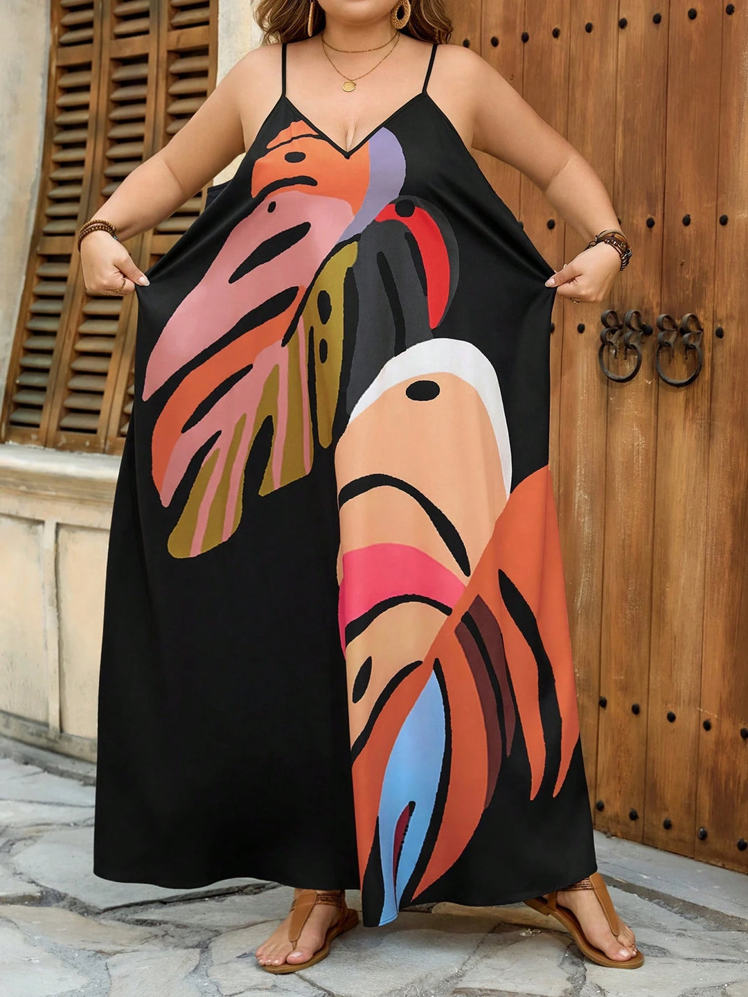 Rochie maxi SHEIN, mix culori