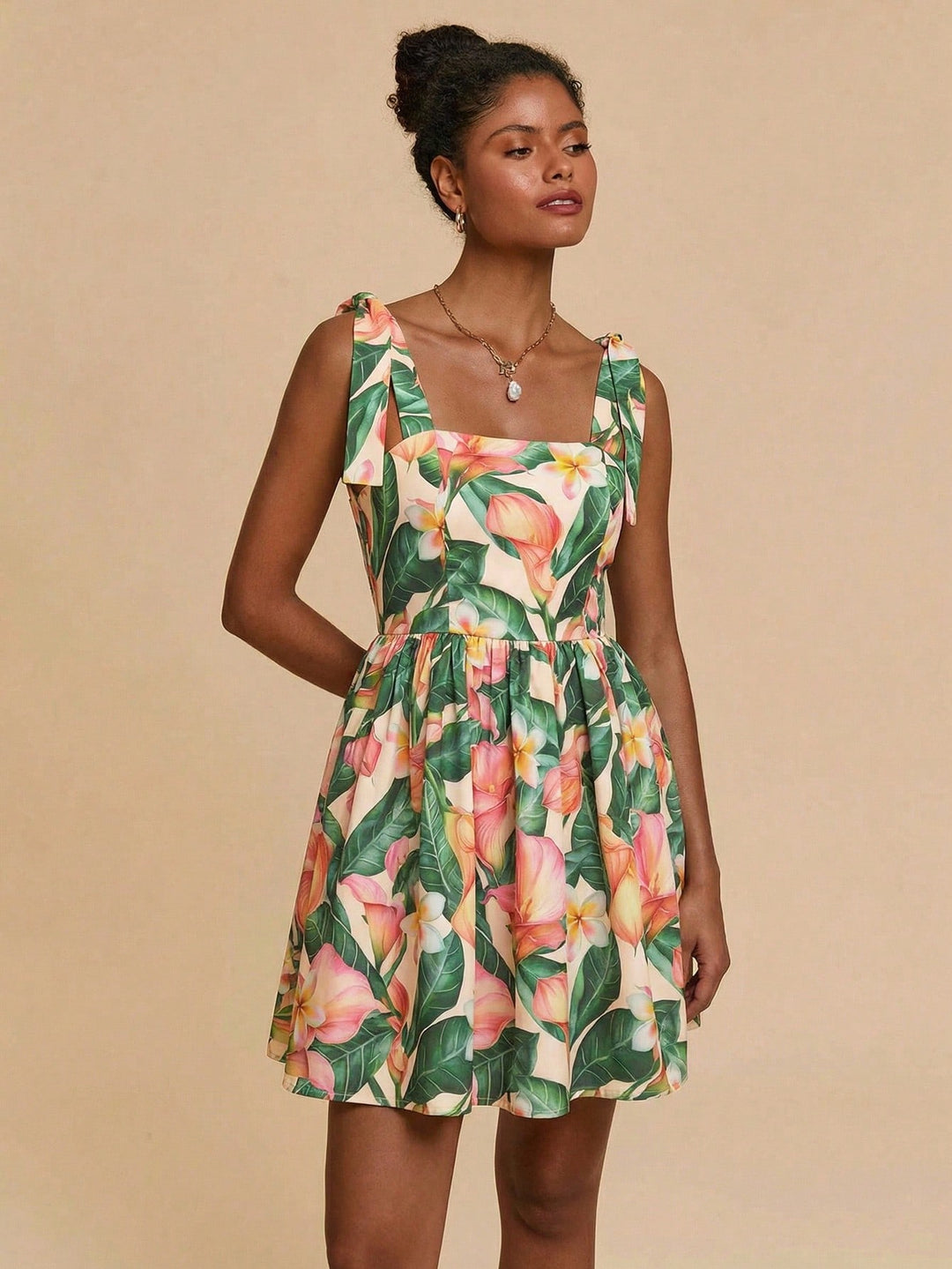 Rochie mini SHEIN, bej