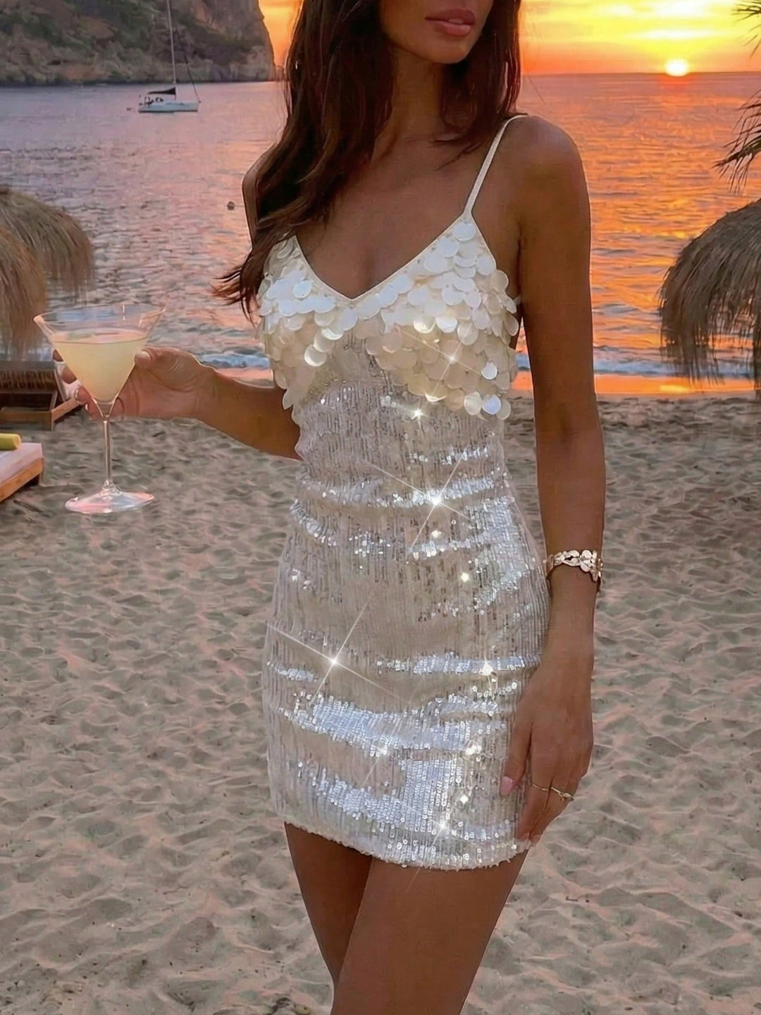 Rochie mini SHEIN, bej