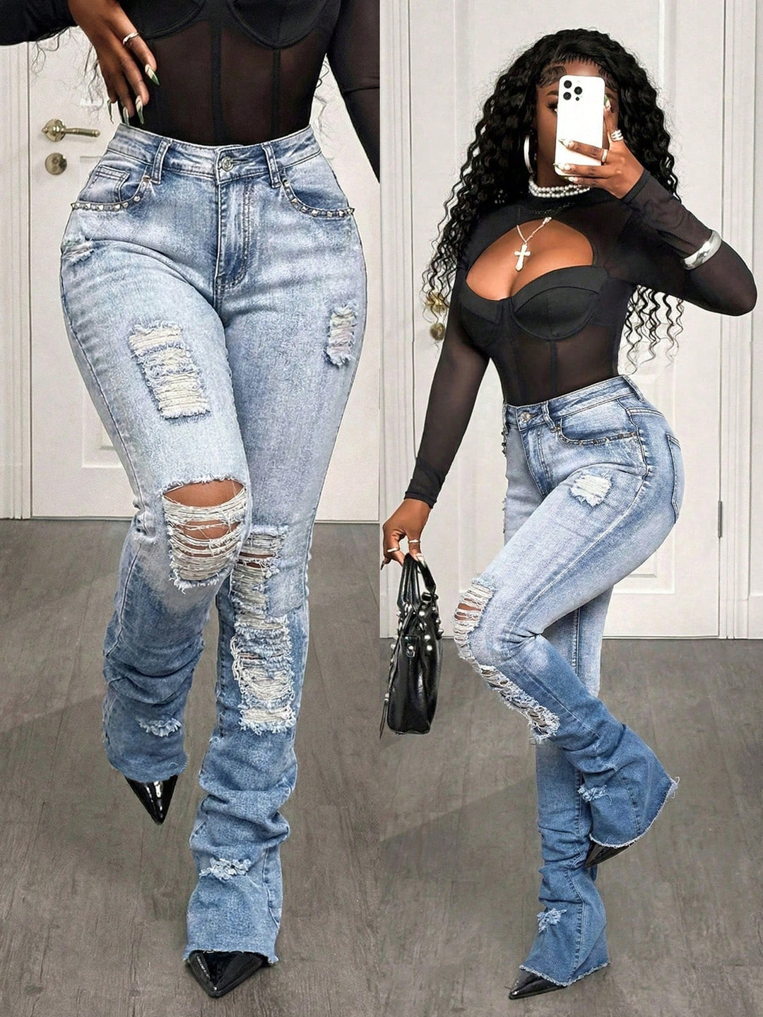 Jeans SHEIN, albastru