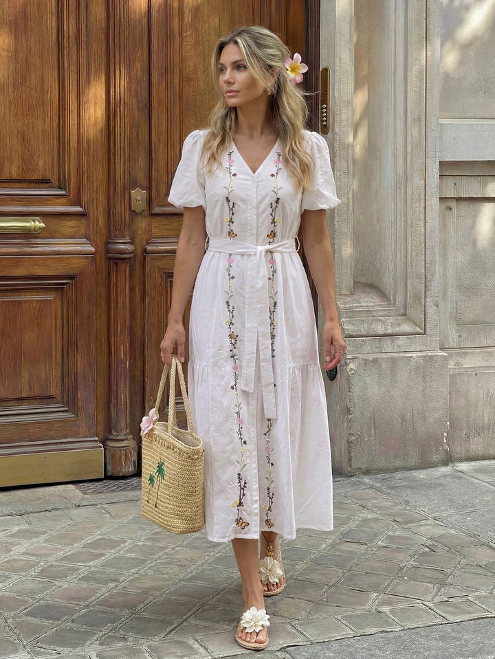 Rochie maxi SHEIN, alb