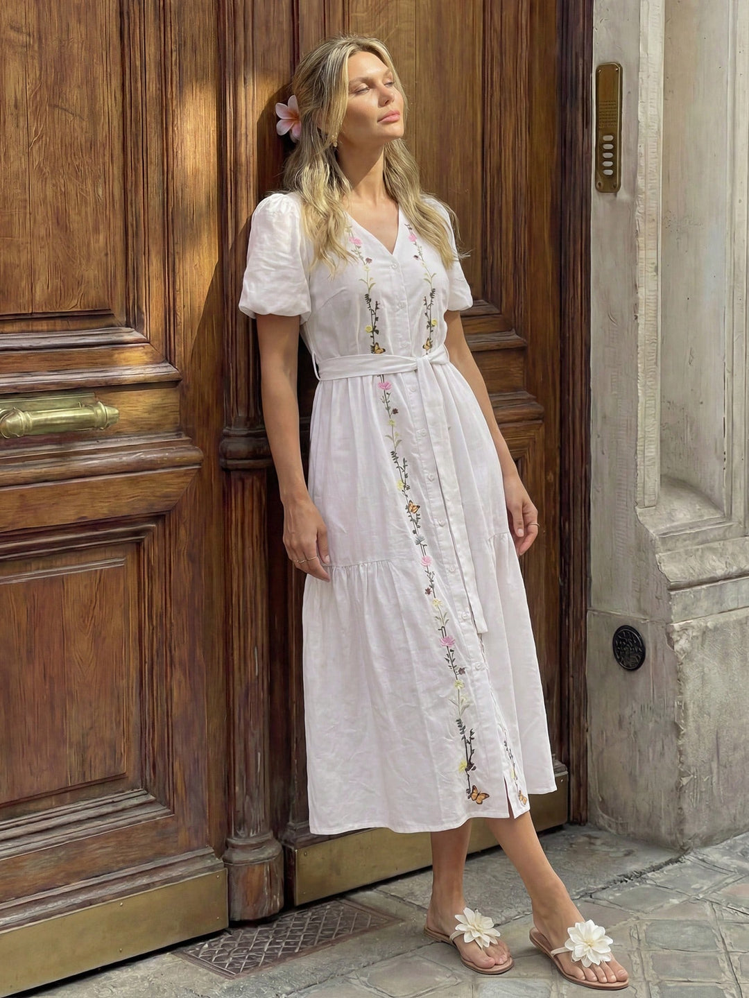 Rochie maxi SHEIN, alb