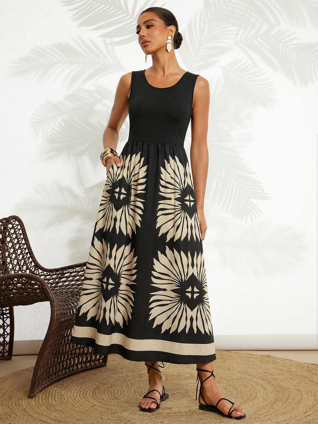 Rochie midi SHEIN, mix culori