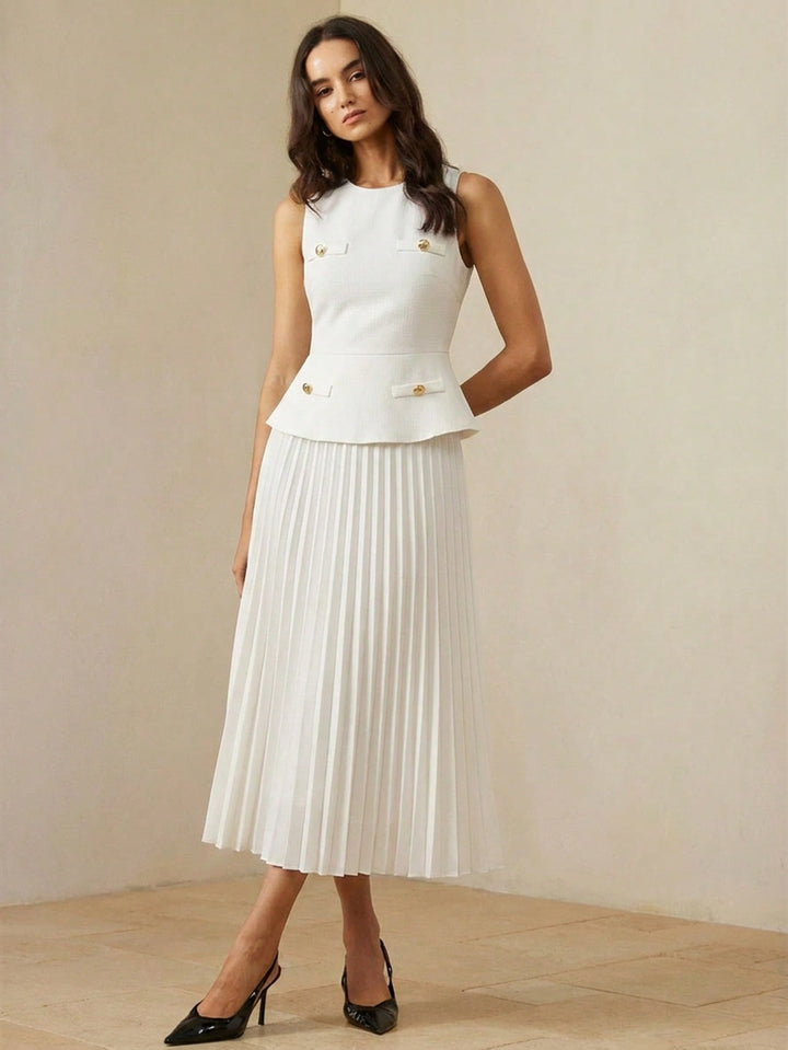 Rochie maxi SHEIN, alb