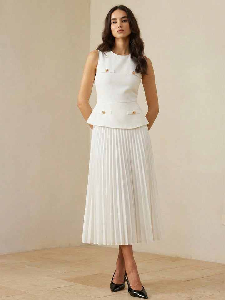 Rochie maxi SHEIN, alb