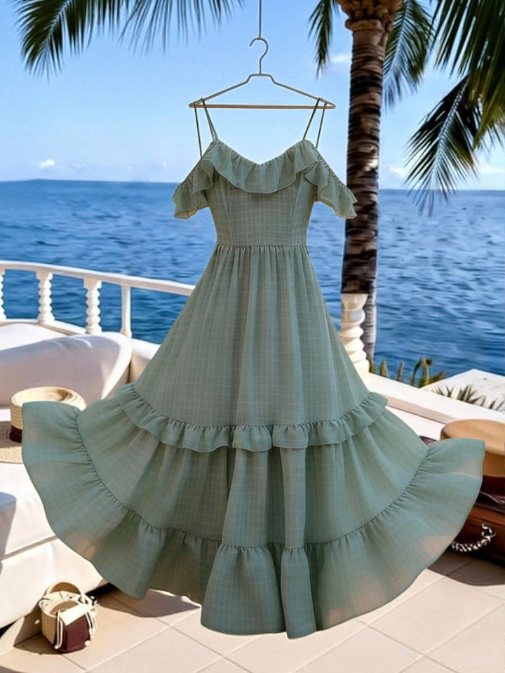 Rochie maxi SHEIN, verde