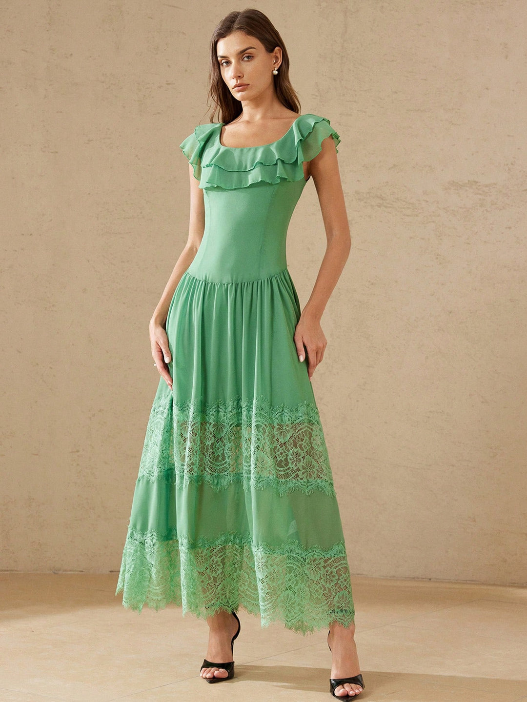 Rochie maxi SHEIN, verde