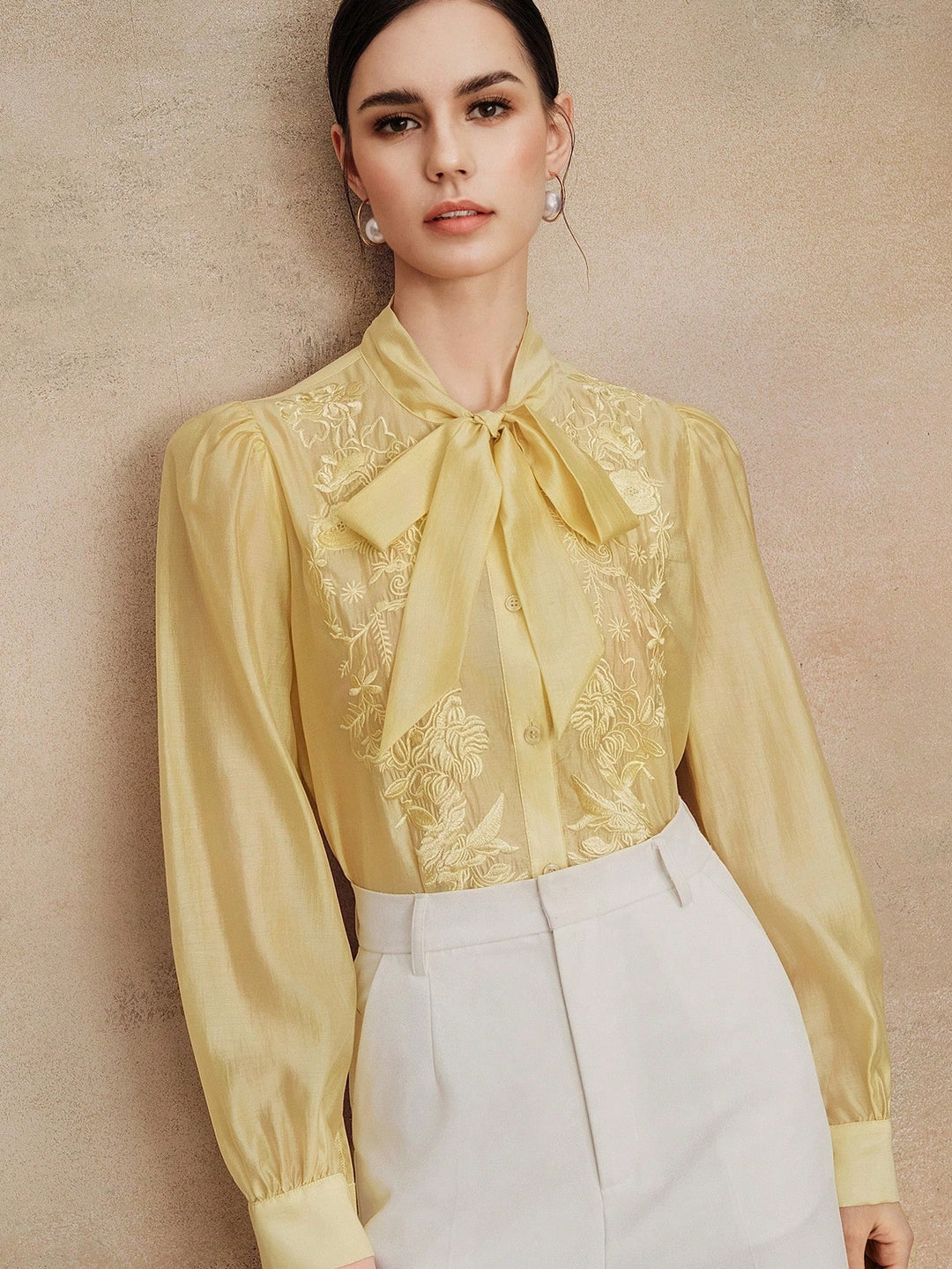 Bluza elegantă SHEIN, galben