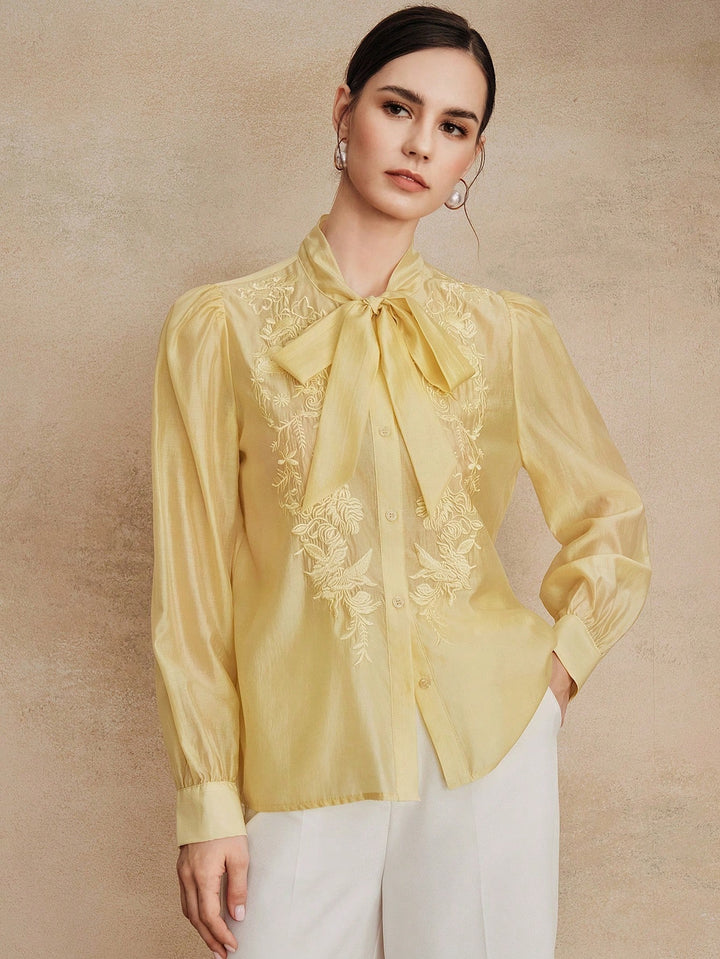 Bluza elegantă SHEIN, galben