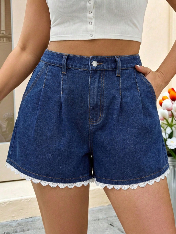 Pantaloni scurți SHEIN, albastru