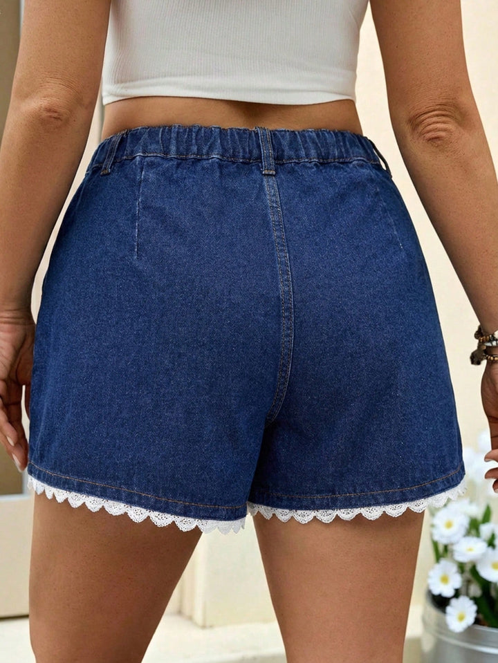 Pantaloni scurți SHEIN, albastru