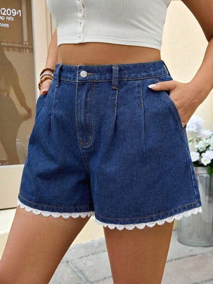 Pantaloni scurți SHEIN, albastru