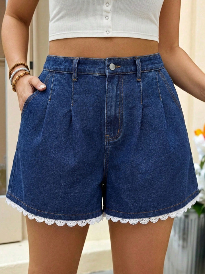 Pantaloni scurți SHEIN, albastru
