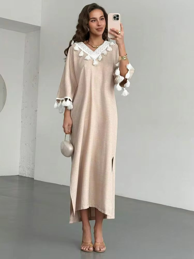 Rochie maxi SHEIN, bej