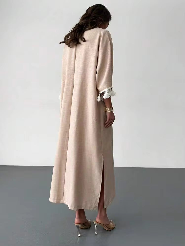 Rochie maxi SHEIN, bej