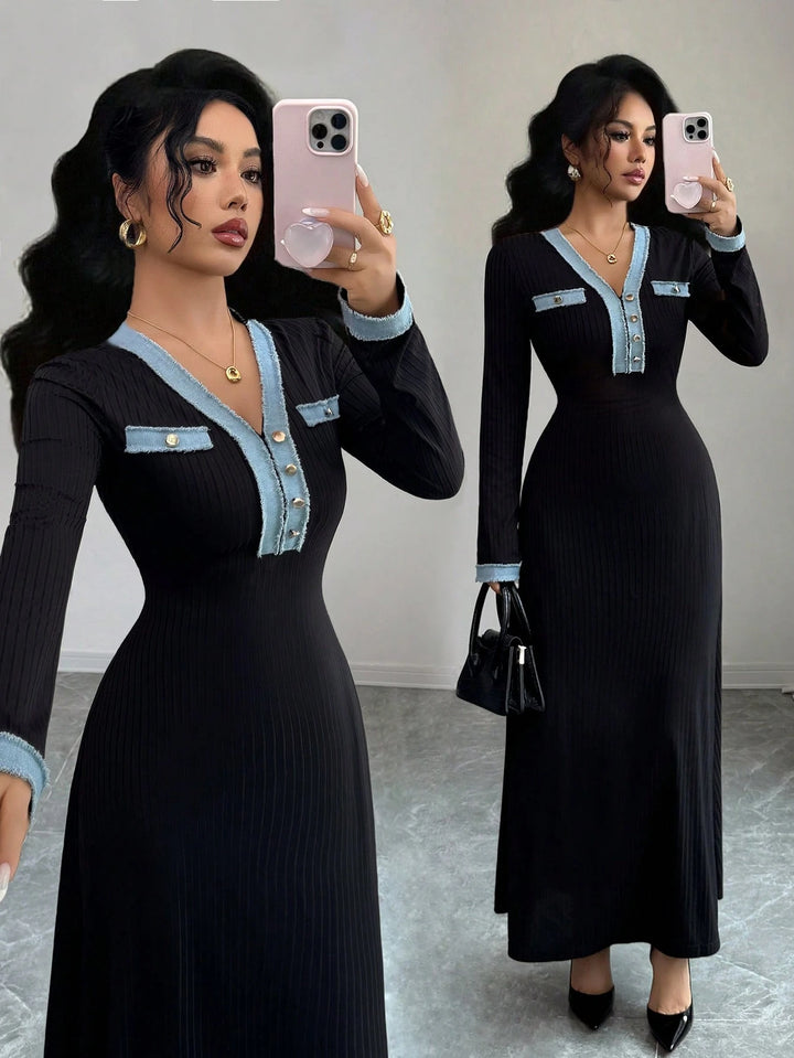 Rochie maxi SHEIN, negru