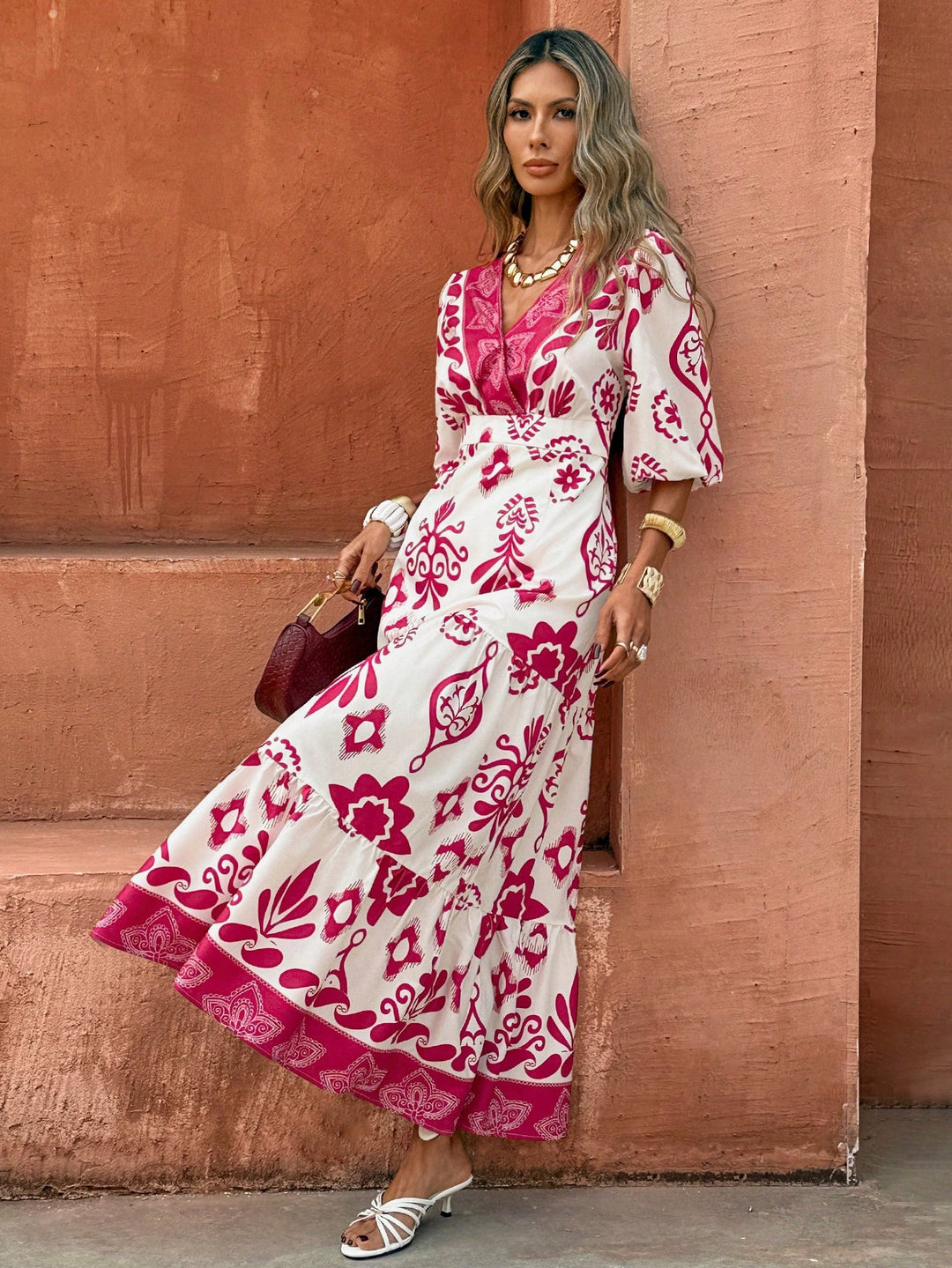 Rochie maxi SHEIN, roșu